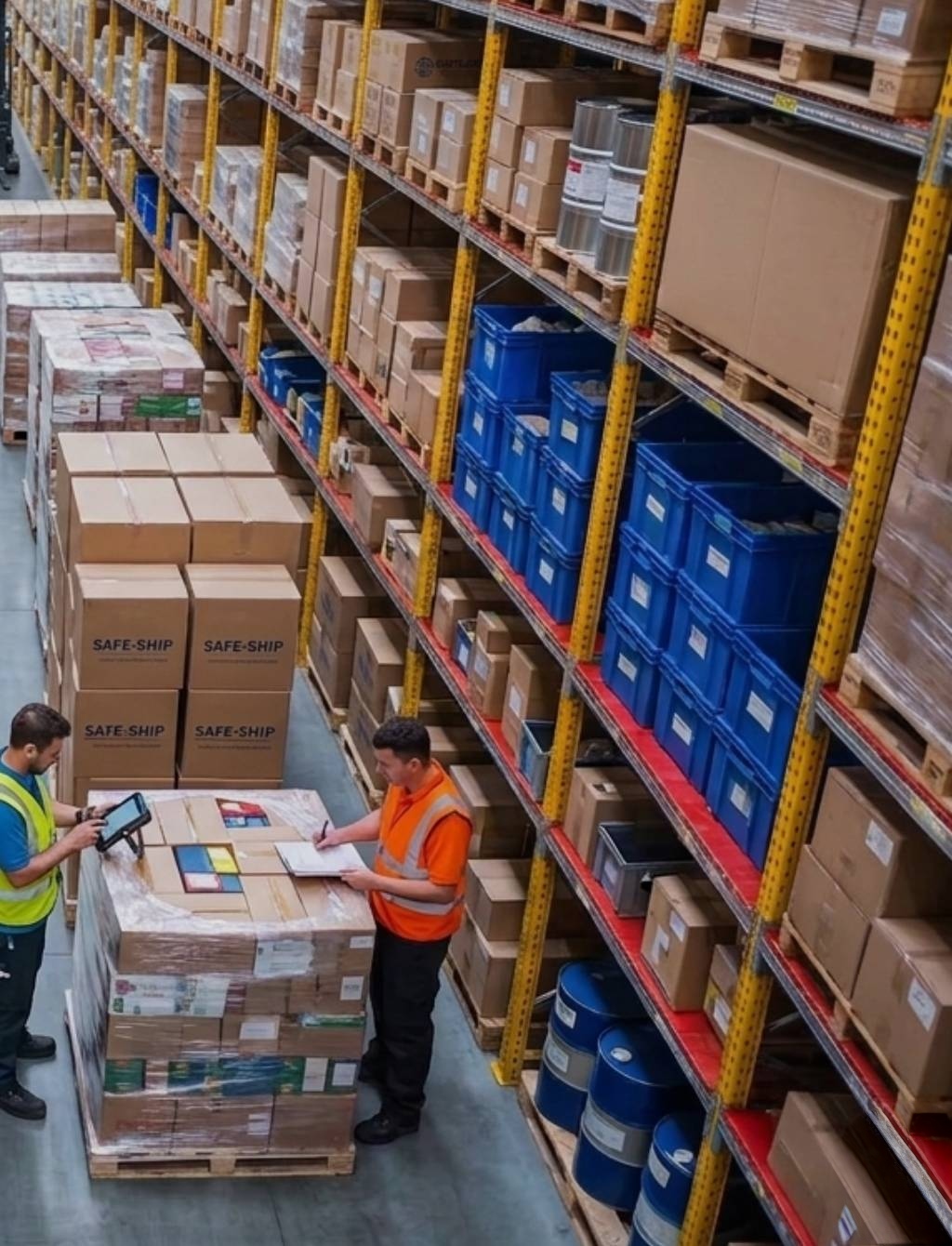 Logistics team at work